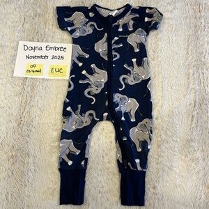 Bonds wondersuit Navy Elephant Print Kids zippy